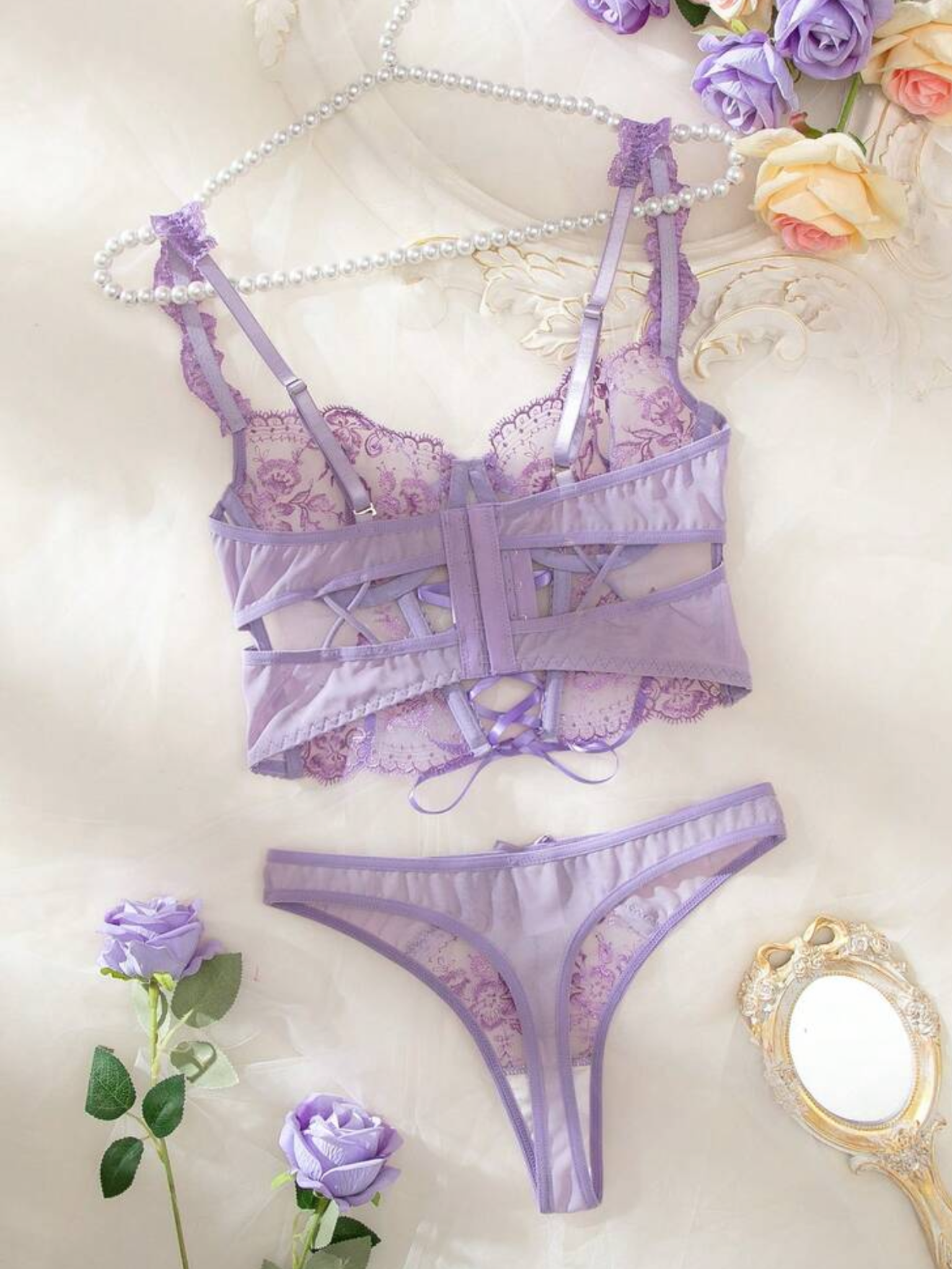 Corset Lilac Lace