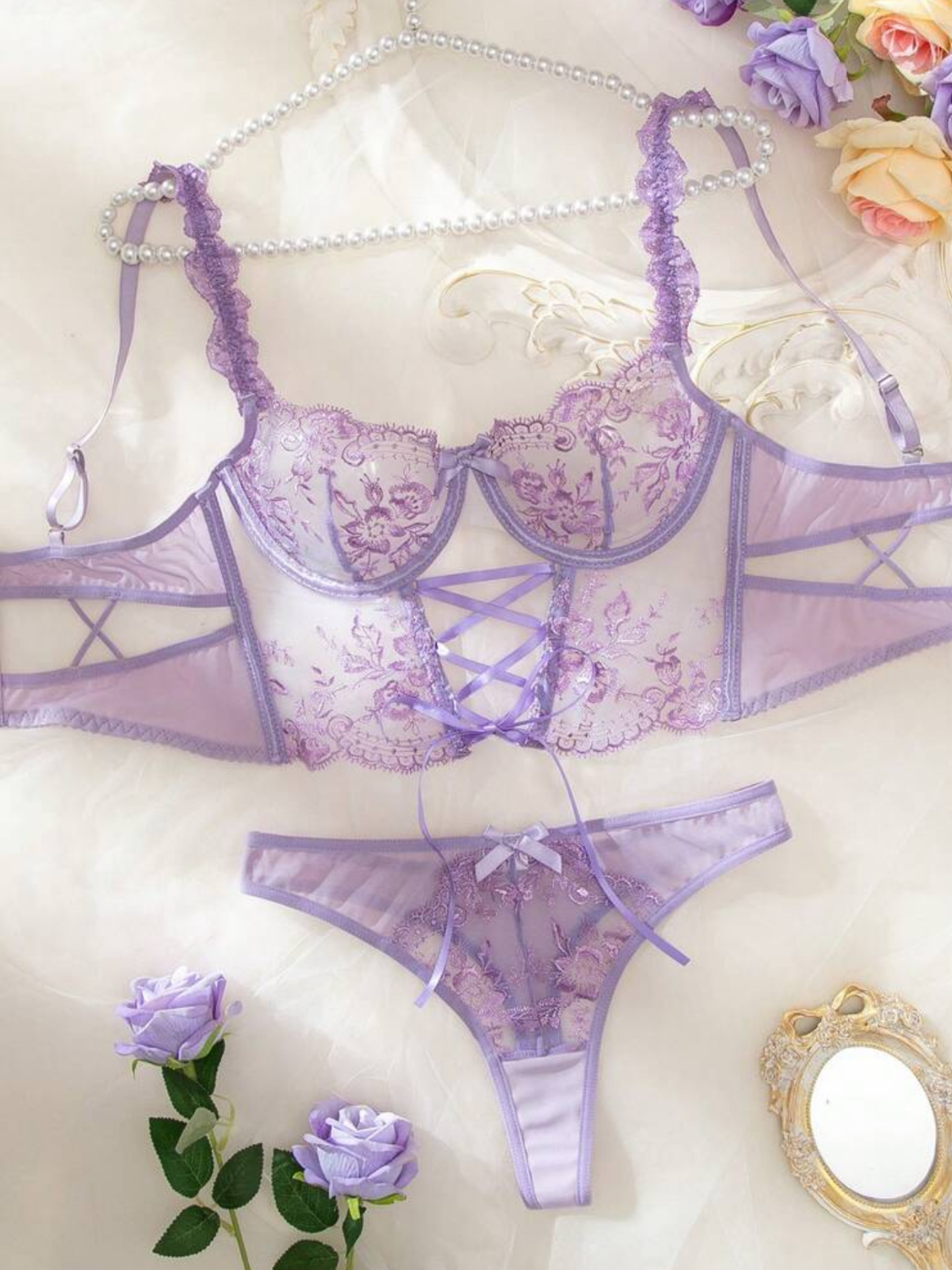 Corset Lilac Lace