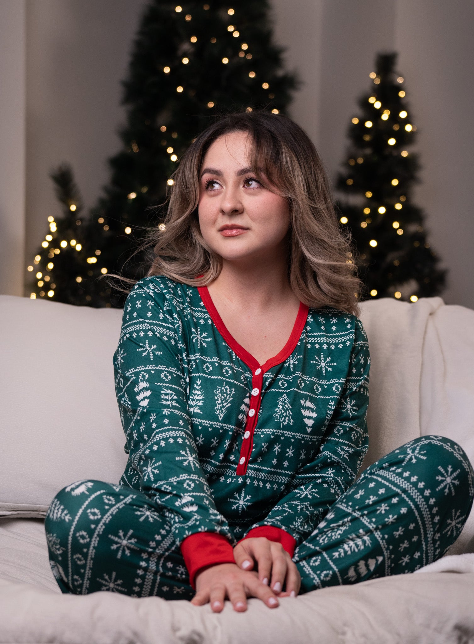 Green Xmas Set Woman