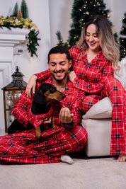 Red Plaid Dog Xmas