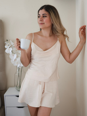 Set short Beige Satin