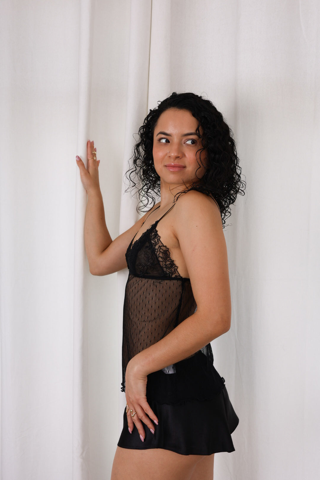Set short Noir Dots