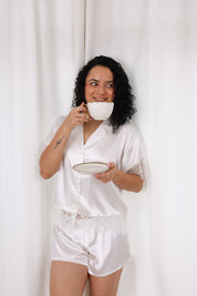Set short White Satin