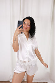 Set short White Satin