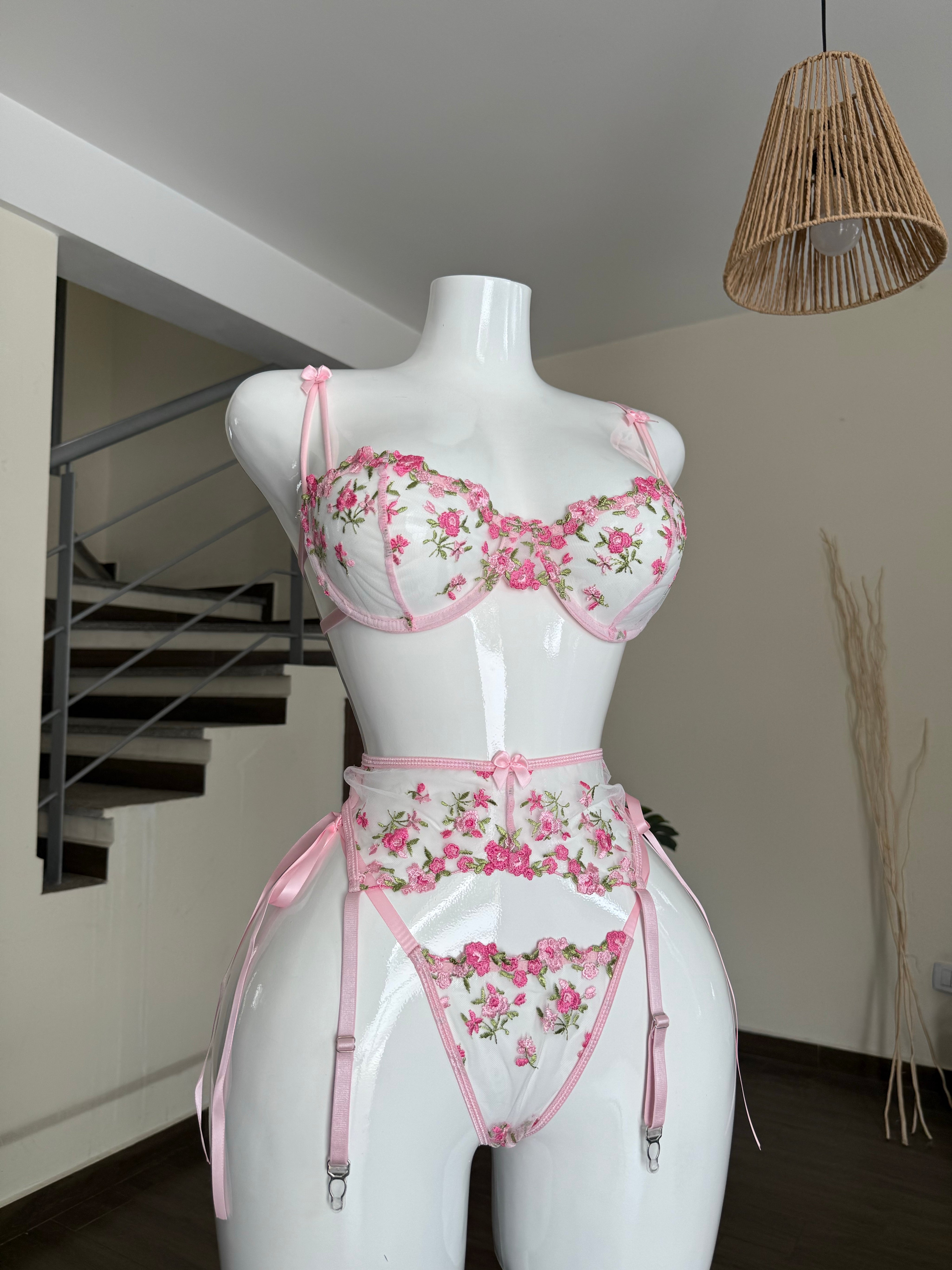 Set Floral Rose
