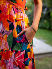 Vestido Floral Naranja