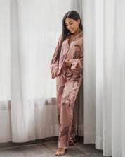 Pink Satin Set Pantalón