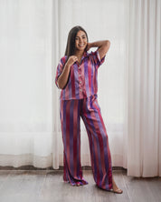 Stripe Lilac Set Pantalón